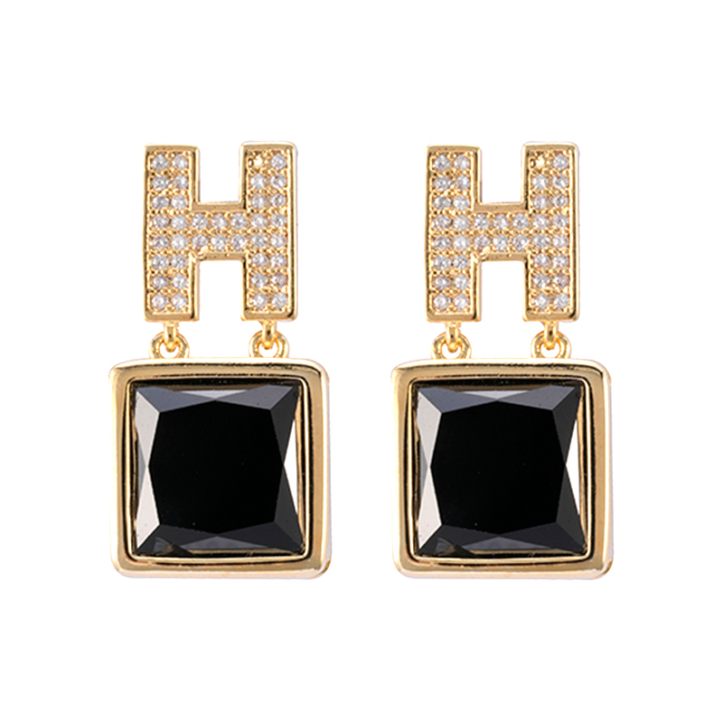 In-stock Acrylic Cz Earrings