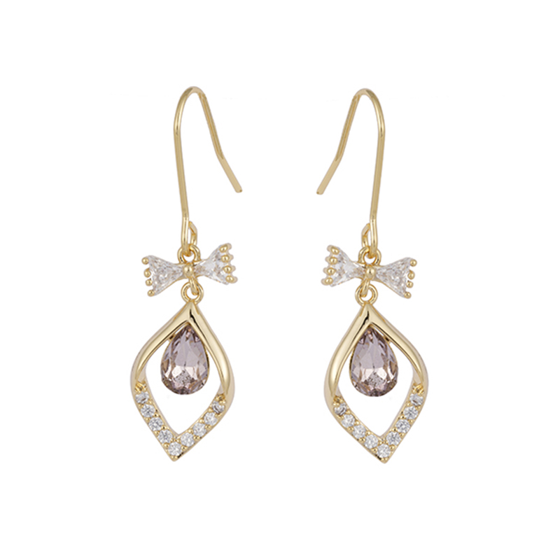  In-stock Colored Rhinestone Earrings