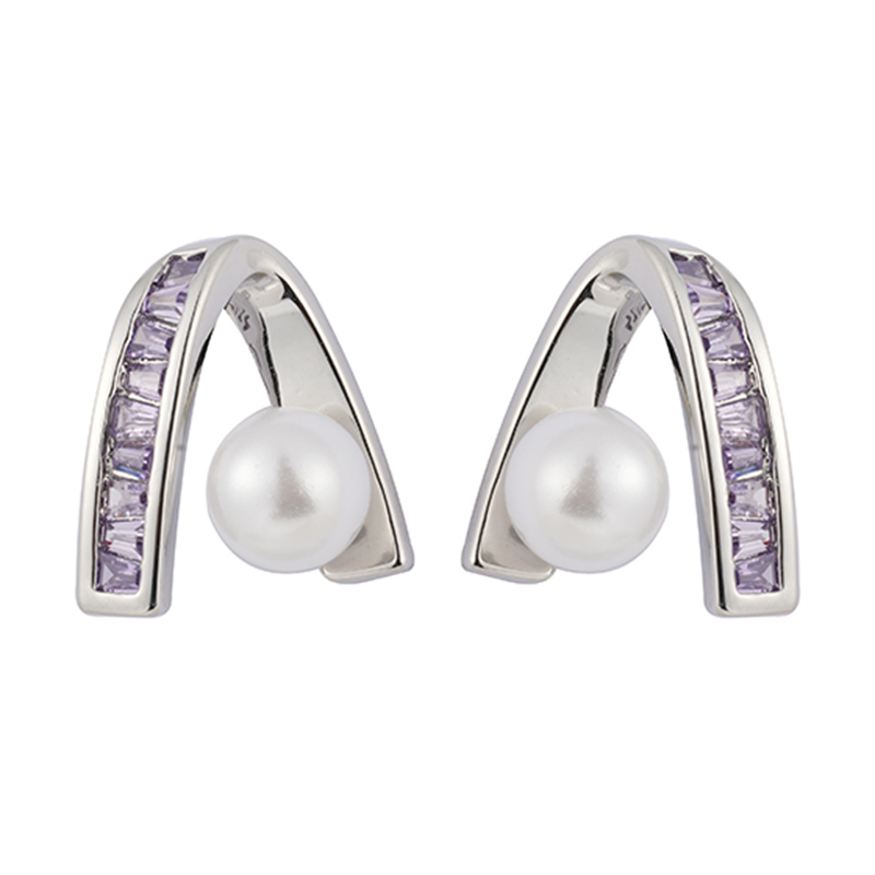 Purple Cubic Zirconia Studs $1.88-2.38