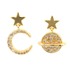 In-stock Moon And Lunar Cz Earrings