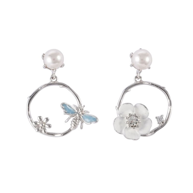 In-stock Basic Pearl Cz Earrings