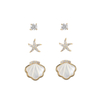 In-stock 3-pair Suits Cz Earrings$2.77~3.2