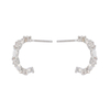  C Shape Cubic Zirconia Stud Earrings