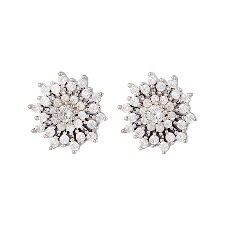 Sunflower Cz Earrings in Stock