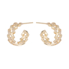 Knitted Texture Hoop Earrings Wholesale $2.5-3.0
