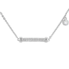 Basic Style Rhodium Plated Necklace with Zirconia