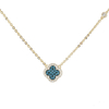 Blue Zirconia Clover Pendant Necklace $1.8-$2.2