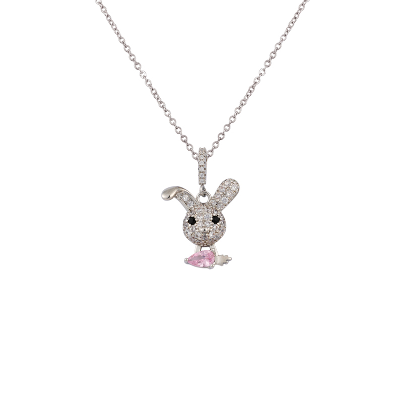 Rabbit Head Charm Necklace 