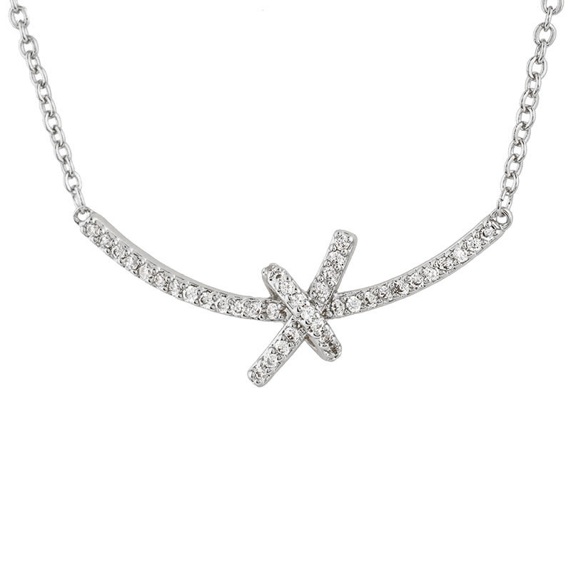 Elegant Style Cz Charm Necklace