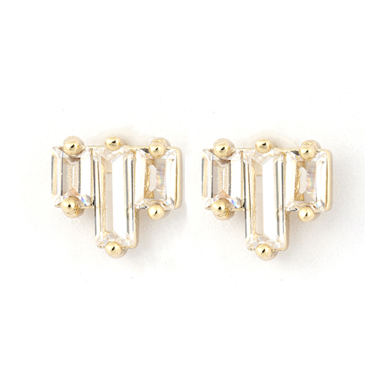 in-stock tube cubic zirconia earring