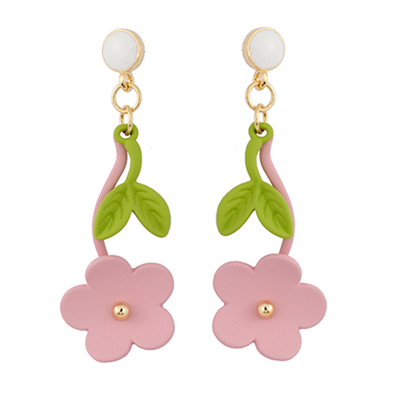 Enamel Painted Earrings Multicolour