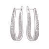 Zirconia U Shape Hoop Earrings Wholesale $2.5-2.9