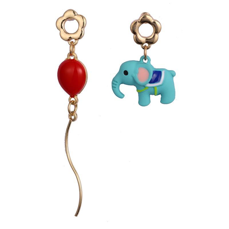 Cartoon Elephants and balloons Multi-color earrings $0.7~1.2