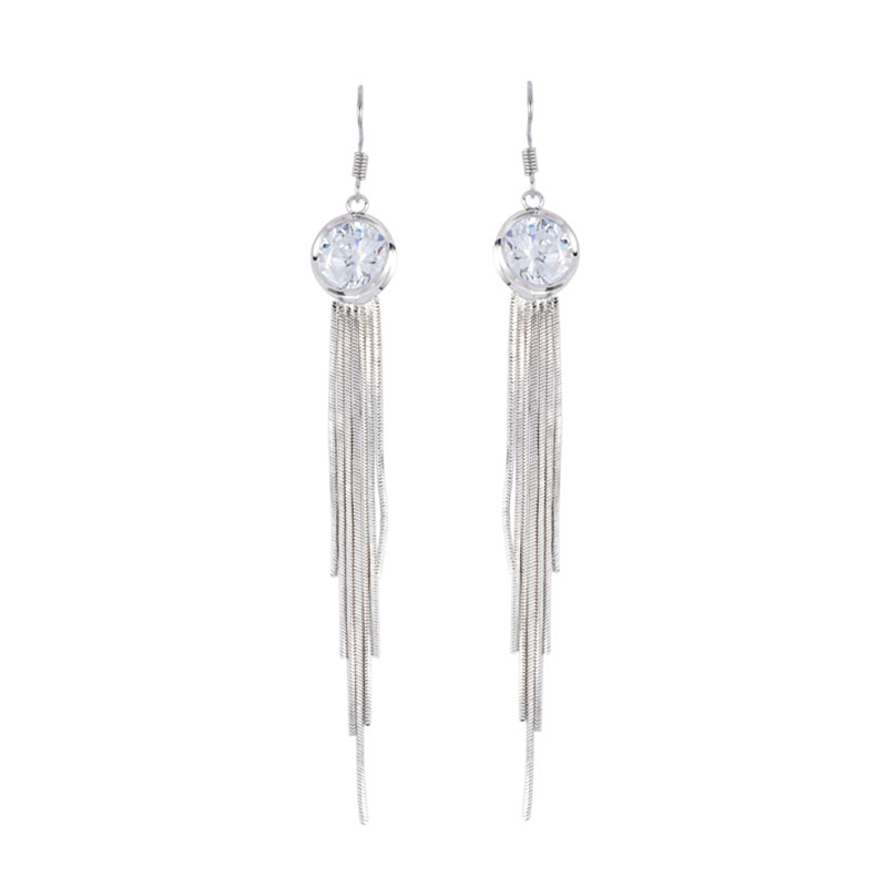 Tassel earring drop with silver color for sales $1.0--$1.2