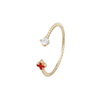 Open-end CZ and enamel Ring 2R00675