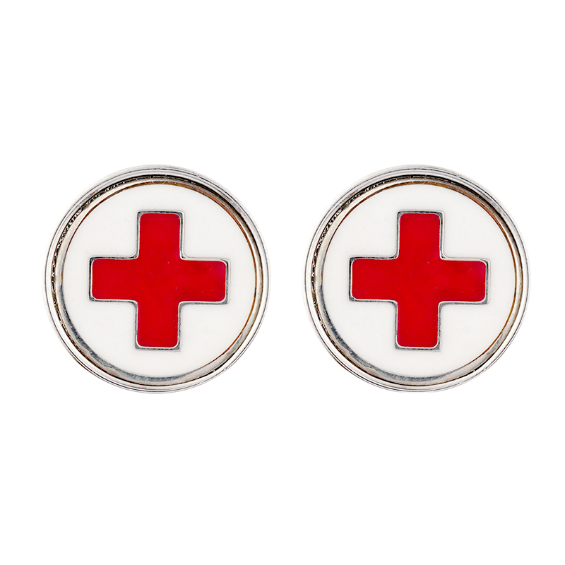 DIY Red cross Studs in stock E0045-1