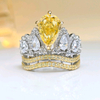 Yellow Drill Gemstone Imperial Crown Ring RTB018